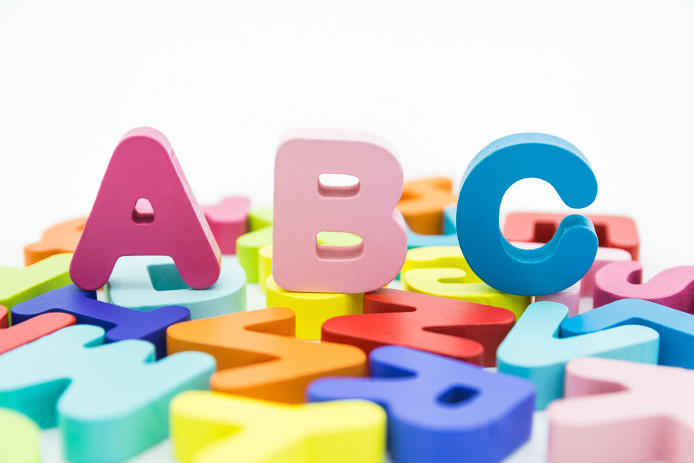 wooden alphabet puzzle.