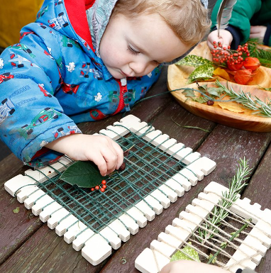 DIY Nature weaving frame.